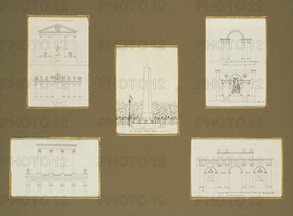 Projets pour un monument célébrant le mariage de Napoléon 1er avec Marie-Louise