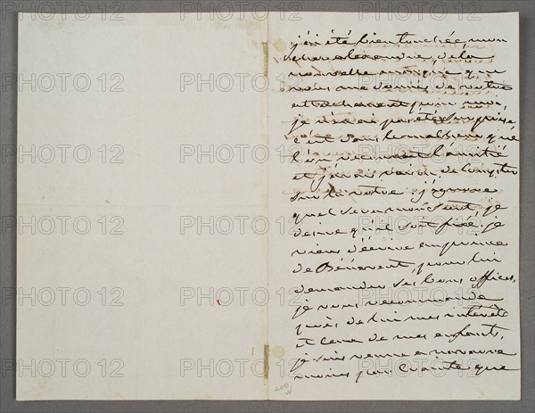 Lettre de Joséphine au tsar Alexandre