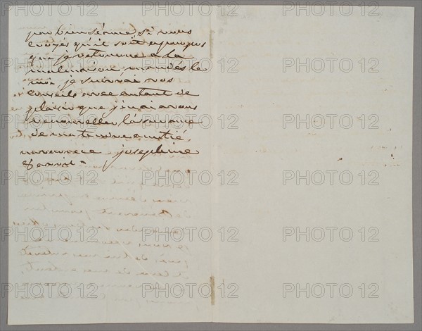 Letter from Joséphine to Alexander II of Russia