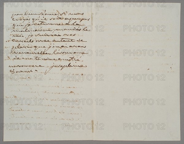 Lettre de Joséphine au tsar Alexandre