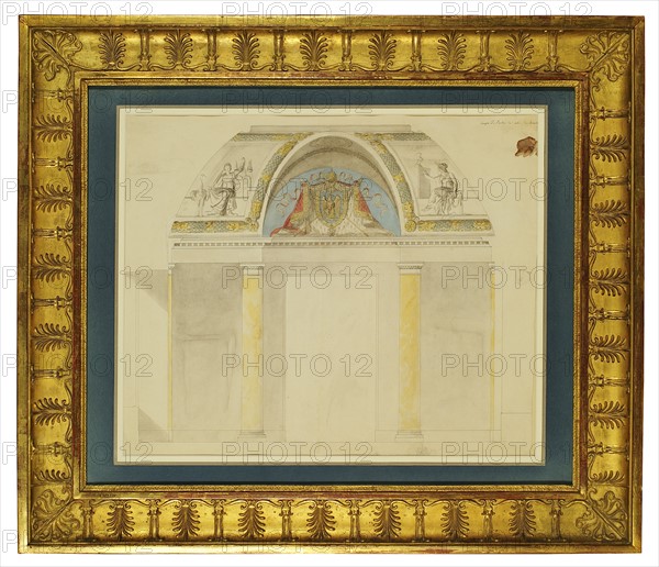 Gérard, Etude pour la décoration de l'emplacement du trône au palais des Tuileries