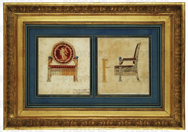 David, Designs for the throne of Napoleon I