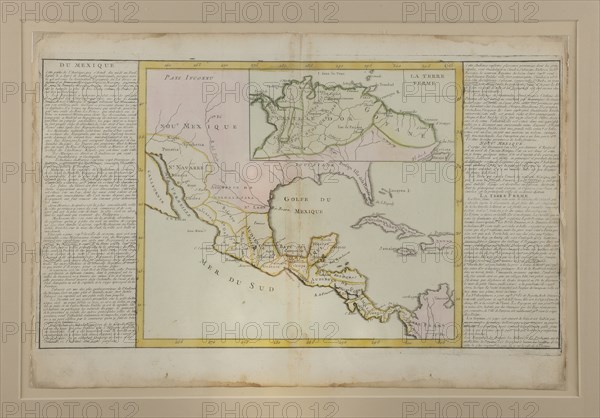 Carte du Mexique ayant appartenu à Bonaparte