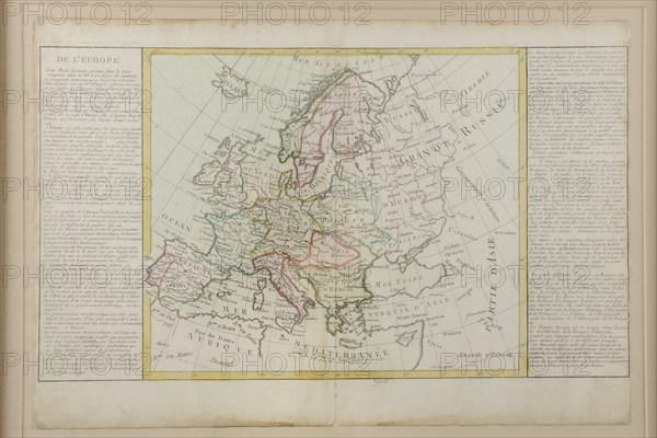 Carte de l'Europe ayant appartenu à Bonaparte
