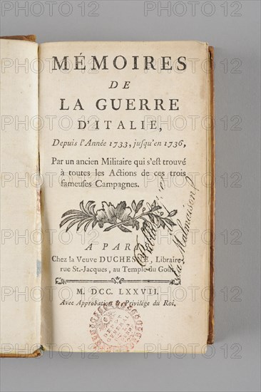 Mémoires de la guerre d'Italie du comte d'Espie