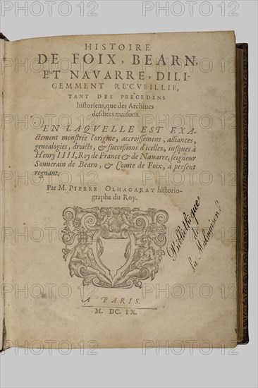 "Histoire de Foix, Béarn, et Navarre", par Pierre Olhagaray