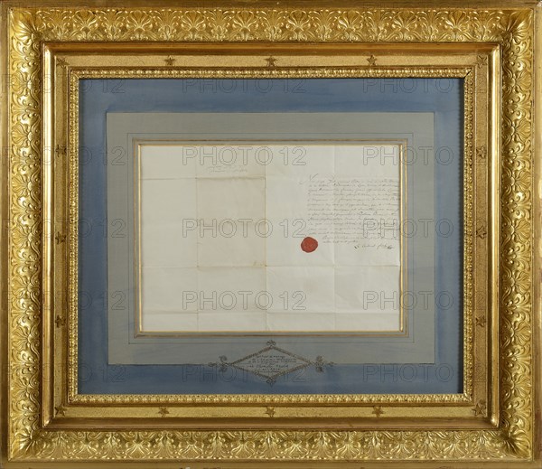 Certificat de mariage de l'Empereur Napoléon et de l'Impératrice Joséphine