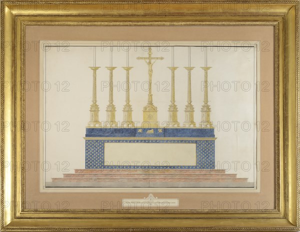 Projet de Maître-autel pour le mariage de l'Empereur Napoléon 1er et de l'Impératrice Marie-Louise