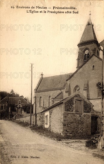 Frémainville,
L'église et le presbytère