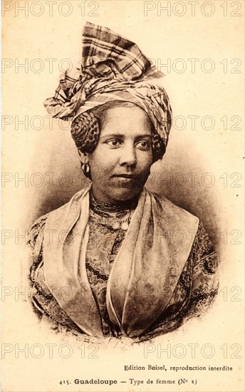 Guadeloupe,
Portrait of a guadelupian woman