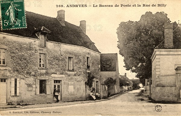 Andryes,
Bureau de poste