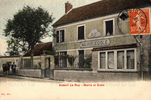 Auteuil,
Town hall and school