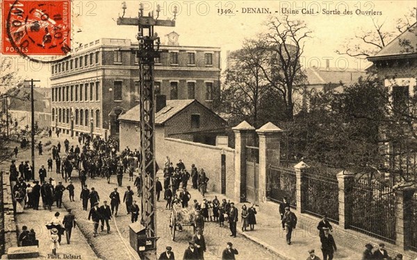 DENAIN,
Sortie d'usine des ouvriers