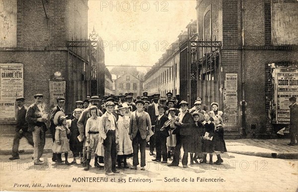 MONTEREAU-FAULT-YONNE,
Sortie de la faïencerie