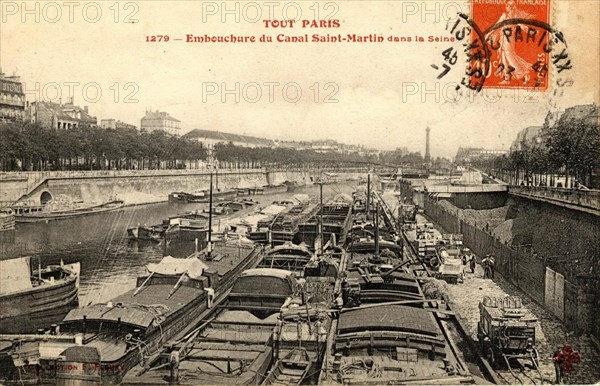 L'embouchure du Canal Saint-Martin à Paris