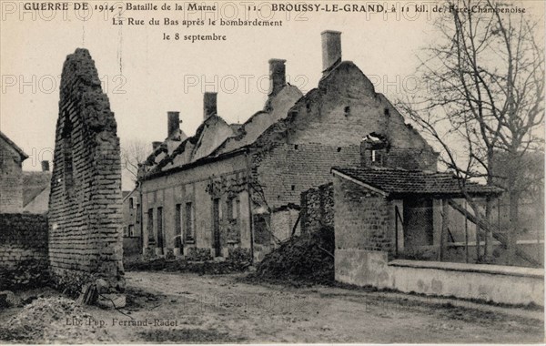 Broussy-le-Grand, en 1914