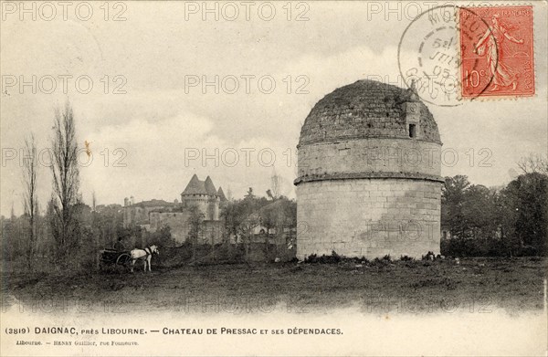 DAIGNAC. Département : Gironde (33). Région : Nouvelle-Aquitaine (anciennement Aquitaine)