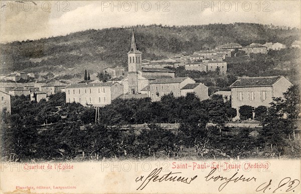 SAINT-PAUL-LE-JEUNE. Département : Ardèche (07). Région : Auvergne-Rhône-Alpes (anciennement Rhônes-Alpes)