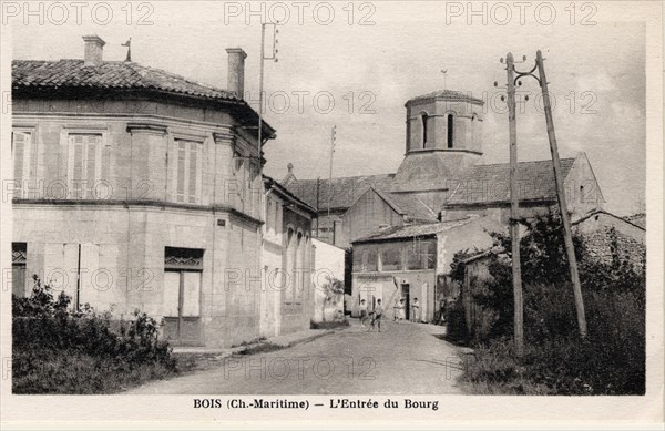 BOIS. Département : Charente Maritime (17). Région : Nouvelle-Aquitaine (anciennement Poitou-Charentes)