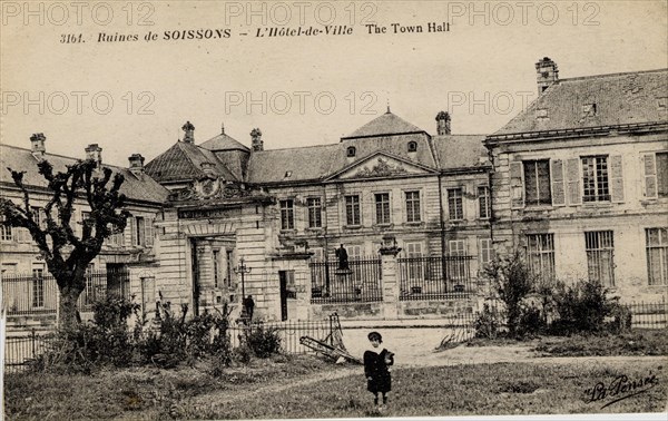 Soissons. Destructions caused by the World War I