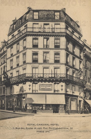 Paris, angle de la rue des Ecoles et du Cardinal-Lemoine