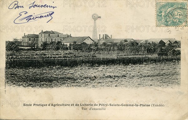 Sainte-Gemme-la-Plaine, Ecole pratique d'Agriculture et de Laiterie