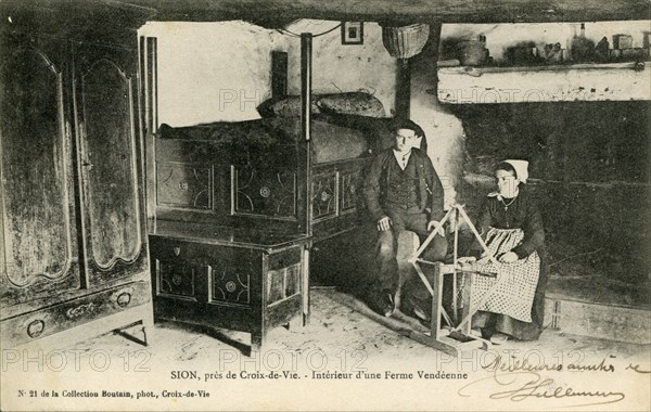 Sion, intérieur d'une ferme vendéenne