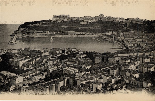 Monte-Carlo, view over the Condamine and the Rock