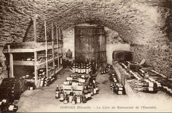 Cave du restaurant de l'Escoutet à Gornies