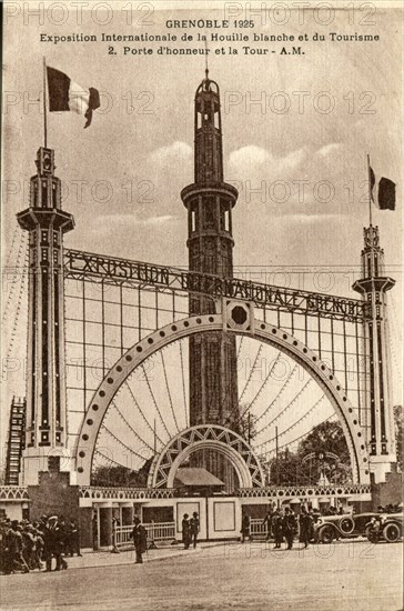 Entrance to the International Exhibition of Hydropower and Tourism in Grenoble