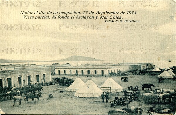 Nador (Maroc) le jour de son occupation, le 17 septembre 1921