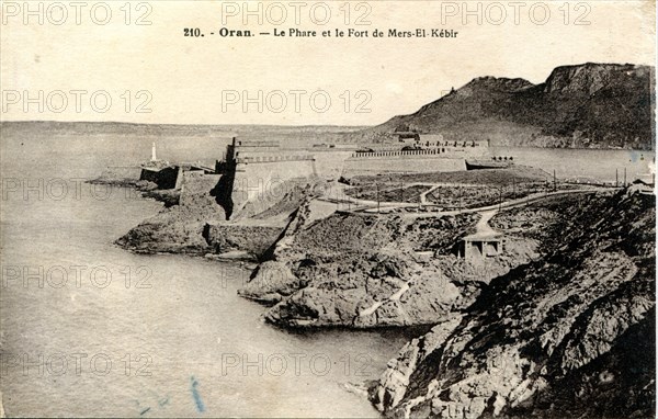 Oran (Algérie), le Fort et le phare de Mers-El-Kébir