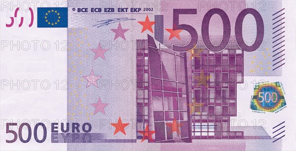 Note of 500 euros (obverse)