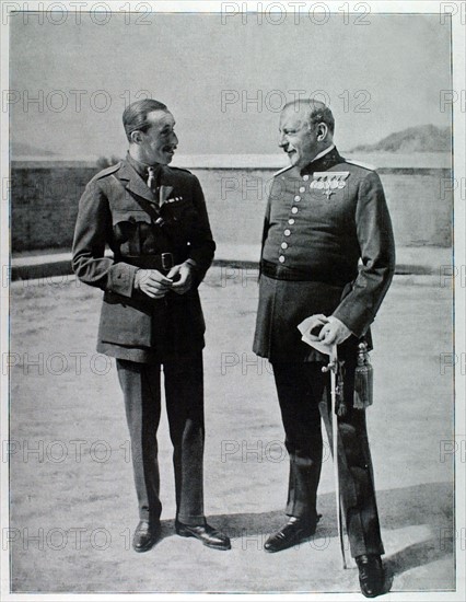 Le roi d'Espagne Alphonse XIII et le général Primo de Rivera
