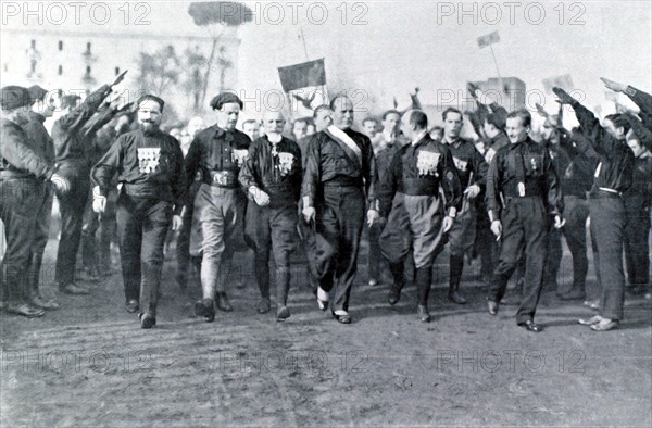 Gathering of fascist militias in Naples