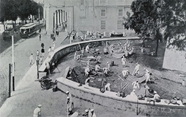 At La Havana, the first U.S. Navy detachment who came to restore order. (September 29, 1906)