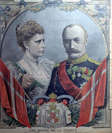 Le roi Frédéric VIII et la reine Louise de Danemark du 23-6-1907