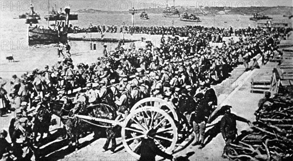 Première Guerre Mondiale. L'île de Corfou occupée par l'armée française