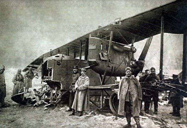 Première Guerre Mondiale. Un Gotha géant abattu près de Soissons (1918)