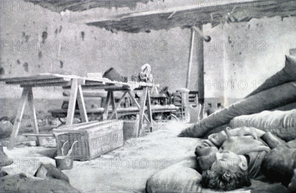 World War I. Hospital ward in Ypres destroyed by a 305-mm shell (1915)