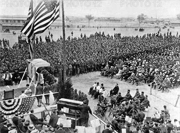 Camp Dix. Camp d'entrainement pour les soldats qui vont être envoyés en Europe (Etats-Unis - 1918)