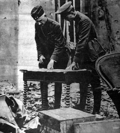 World War I. At the second battle of the Marne, an American general working with his chief of staff, despite shelling