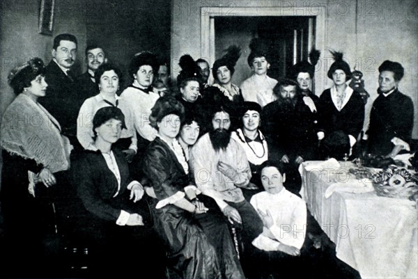 Rasputin and his court of women (1917)