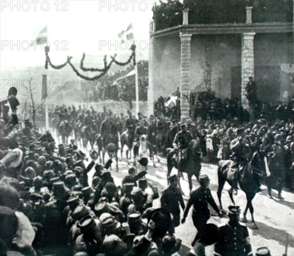 Greece. War of the Balkans. The occupation of Janina by the Greek army of Epiria (1913)