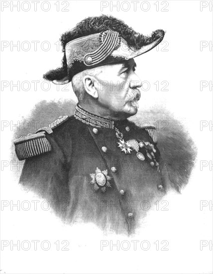 Le général Duchesne, commandant en chef de l'expédition de Madagascar in "Le Journal illustré" du 19-5-1895