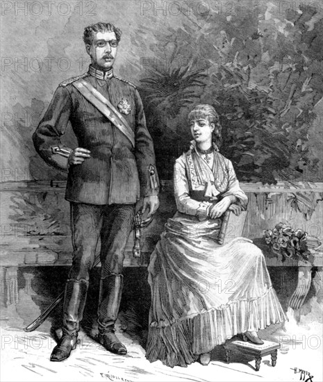 Le prince Oscar-Gustave-Adolphe et la princesse Sophie-Victoria (1881)