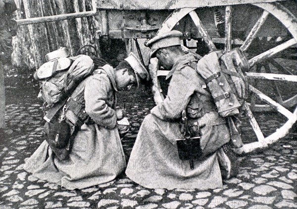 Renforts, pour le corps expéditionnaire portugais en France, traversant Lisbonne (1917)