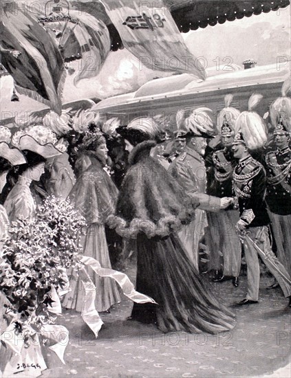 The Italian sovereigns visiting England (1903)