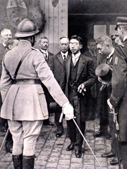 Prince Hirohito of Japan visiting France (1921)