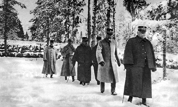 Le général Joffre dans les neiges d'Alsace (1915)